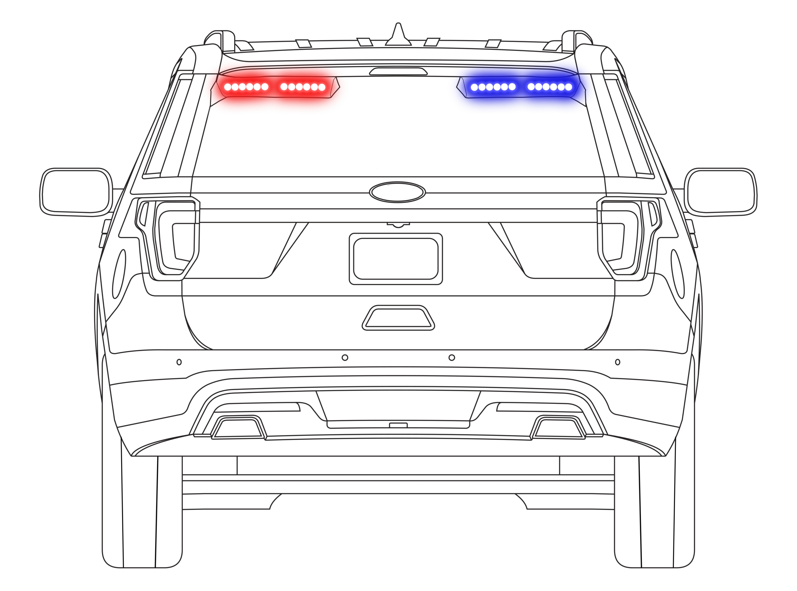 HG2 UnderSpoiler Lights Police Car Lights HG2 Emergency Lighting