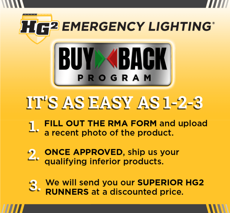 hg2 emergency lighting - buy back program - buy back process