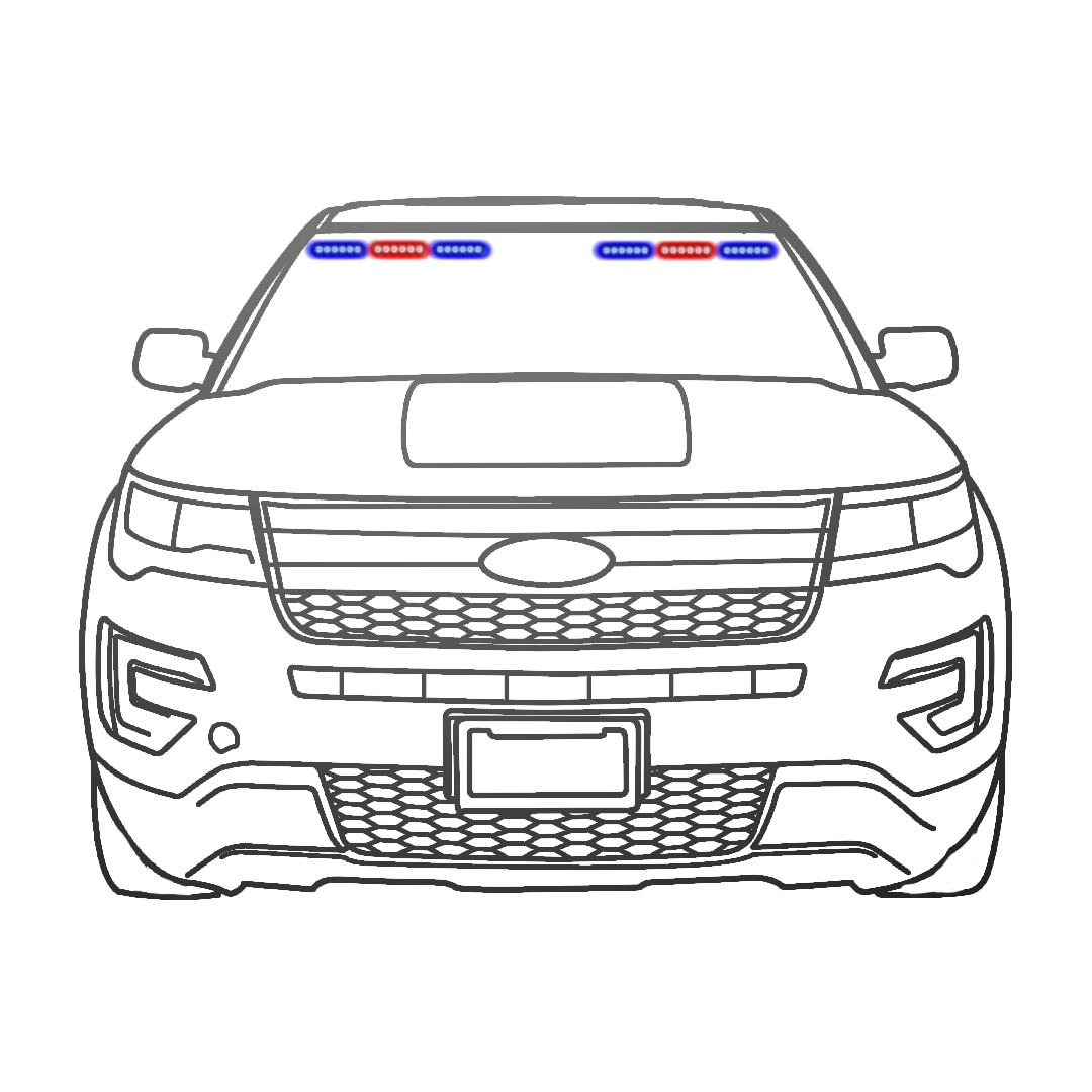 Ford Police Interceptor Blue Red