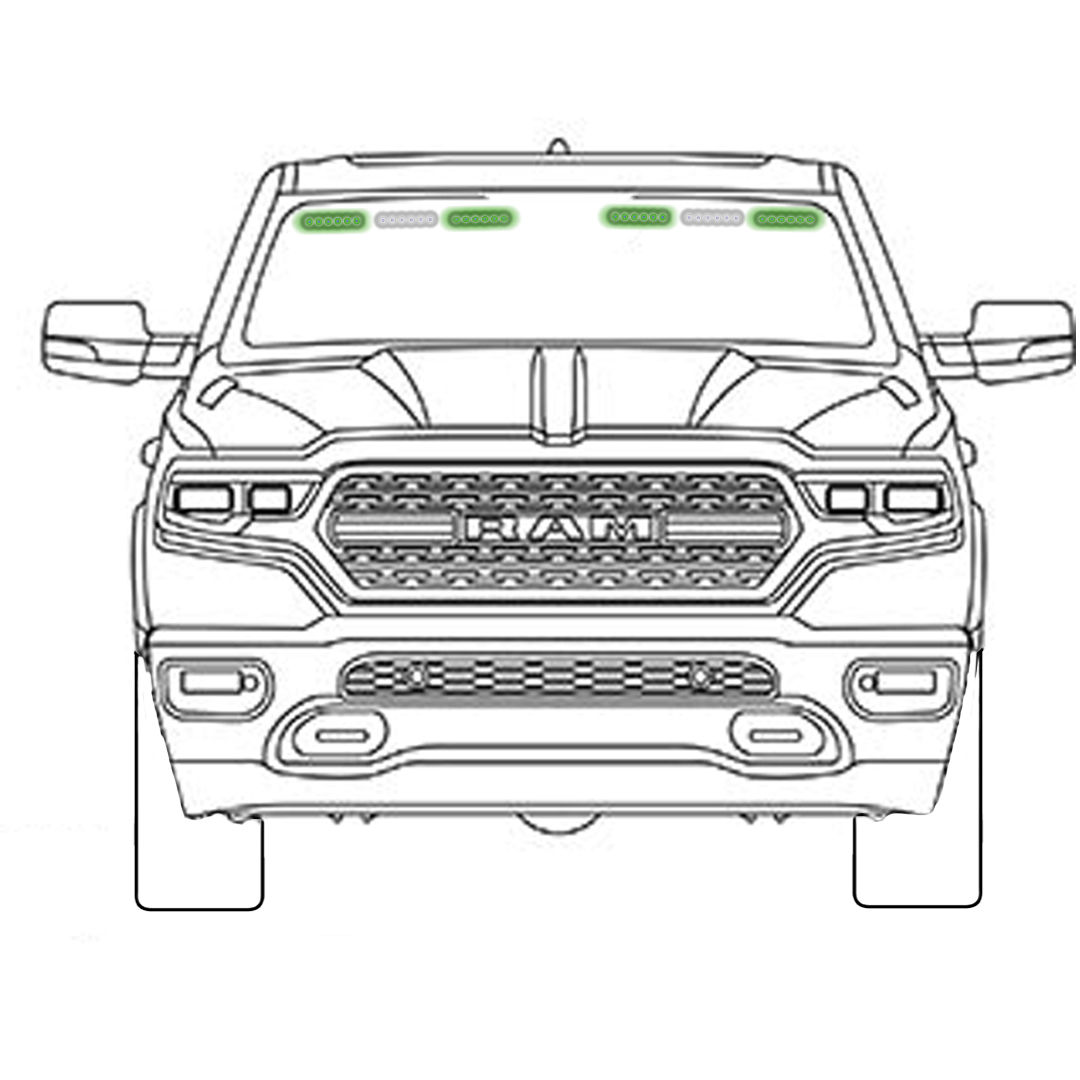 Dodge Ram Cut out green white