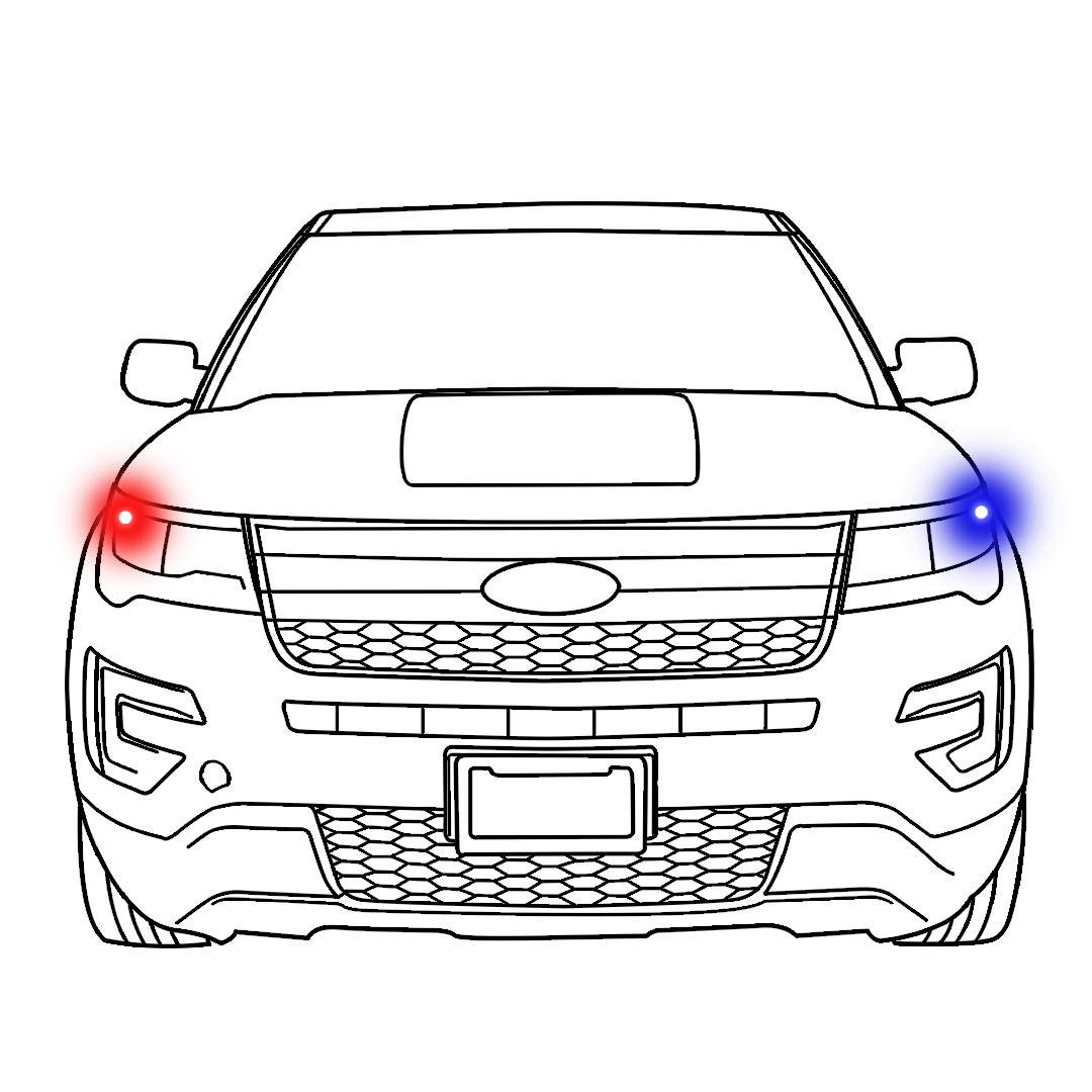 LED Hideaways Red Blue