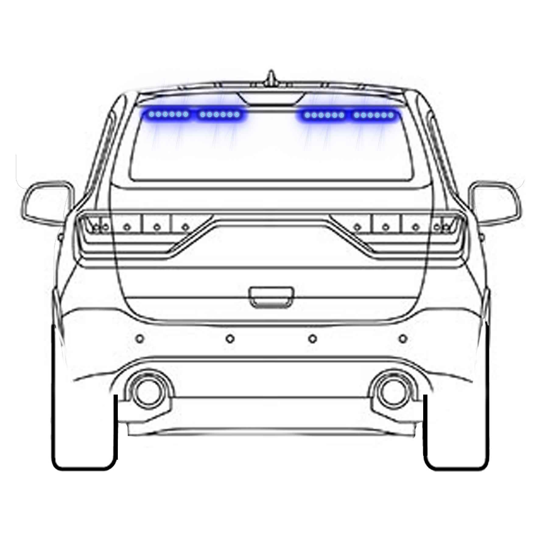 Dodge Durango Blue Under Spoiler